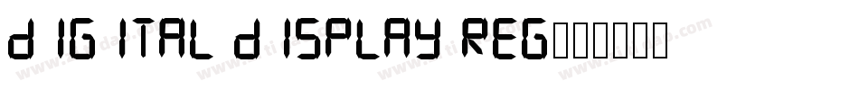 Digital Display Reg字体转换